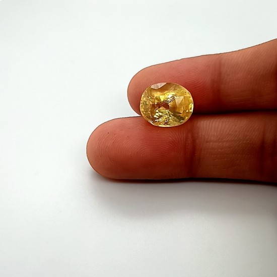 Yellow Sapphire (Pukhraj) 8.19 Ct Lab Tested